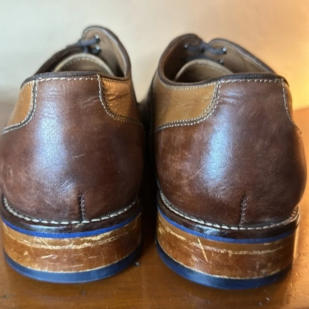 Johnston & Murphy Cognac Hughes Lace Up‎ Oxford, Model 59-12302 size 11.5